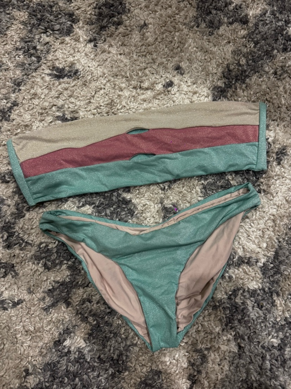 PQ Colorblock Bikini in Divine, D TOP - Picture 4 of 5